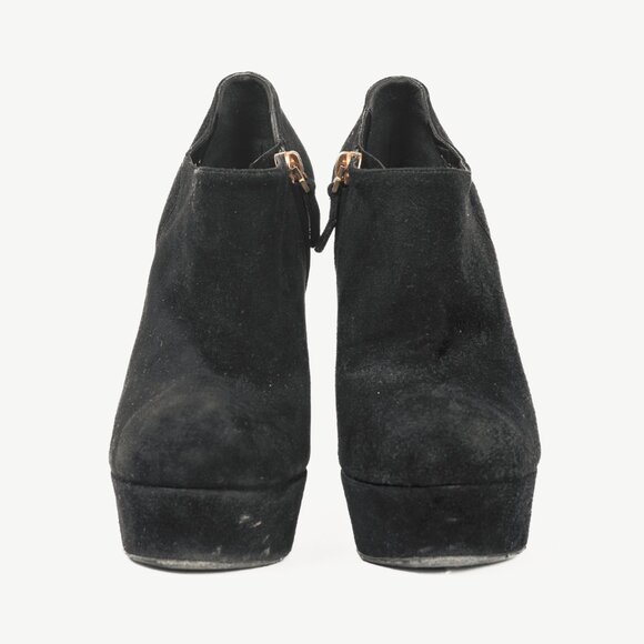 Yves Saint Laurent Palais Black Suede Platform Booties - Picture 2 of 10